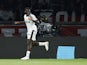 Terem Moffi celebrates scoring for Nice against Paris Saint-Germain